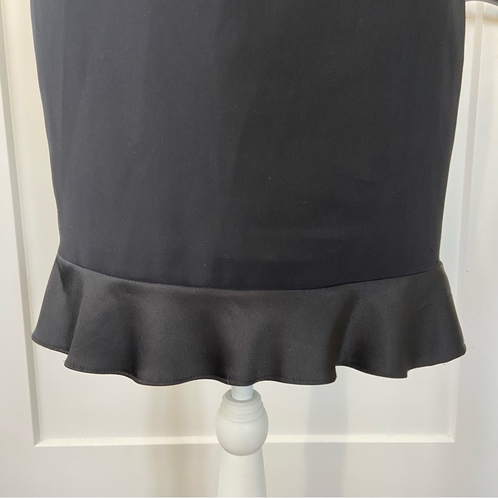 Vintage Laundry by Shelli Segal Y2K Black Spaghetti Strap Ruffle Hem Dress 6 LBD - Picture 8 of 8